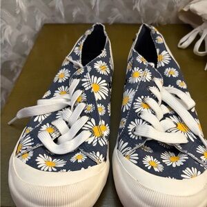 Rocket Dog Navy and Yellow Floral Sneakers